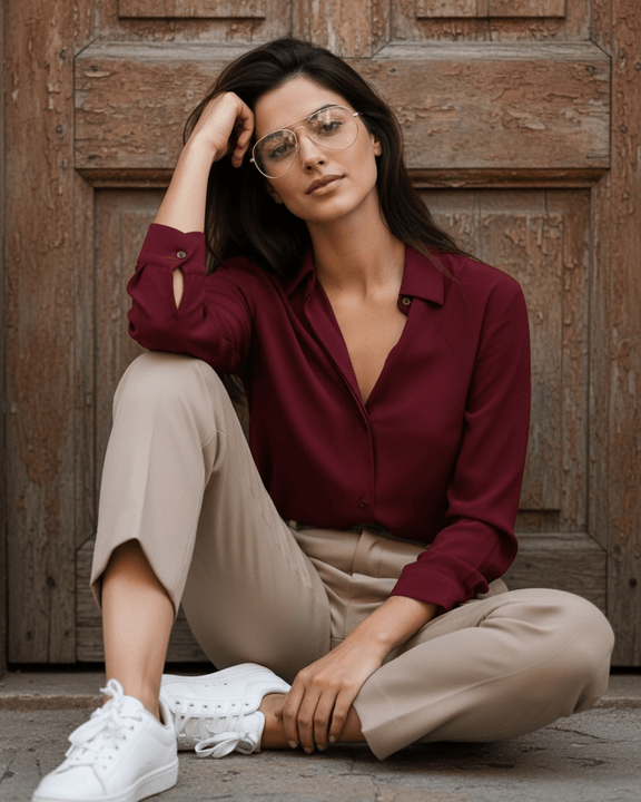 Modern Earthy Portrait: Casual Sophistication